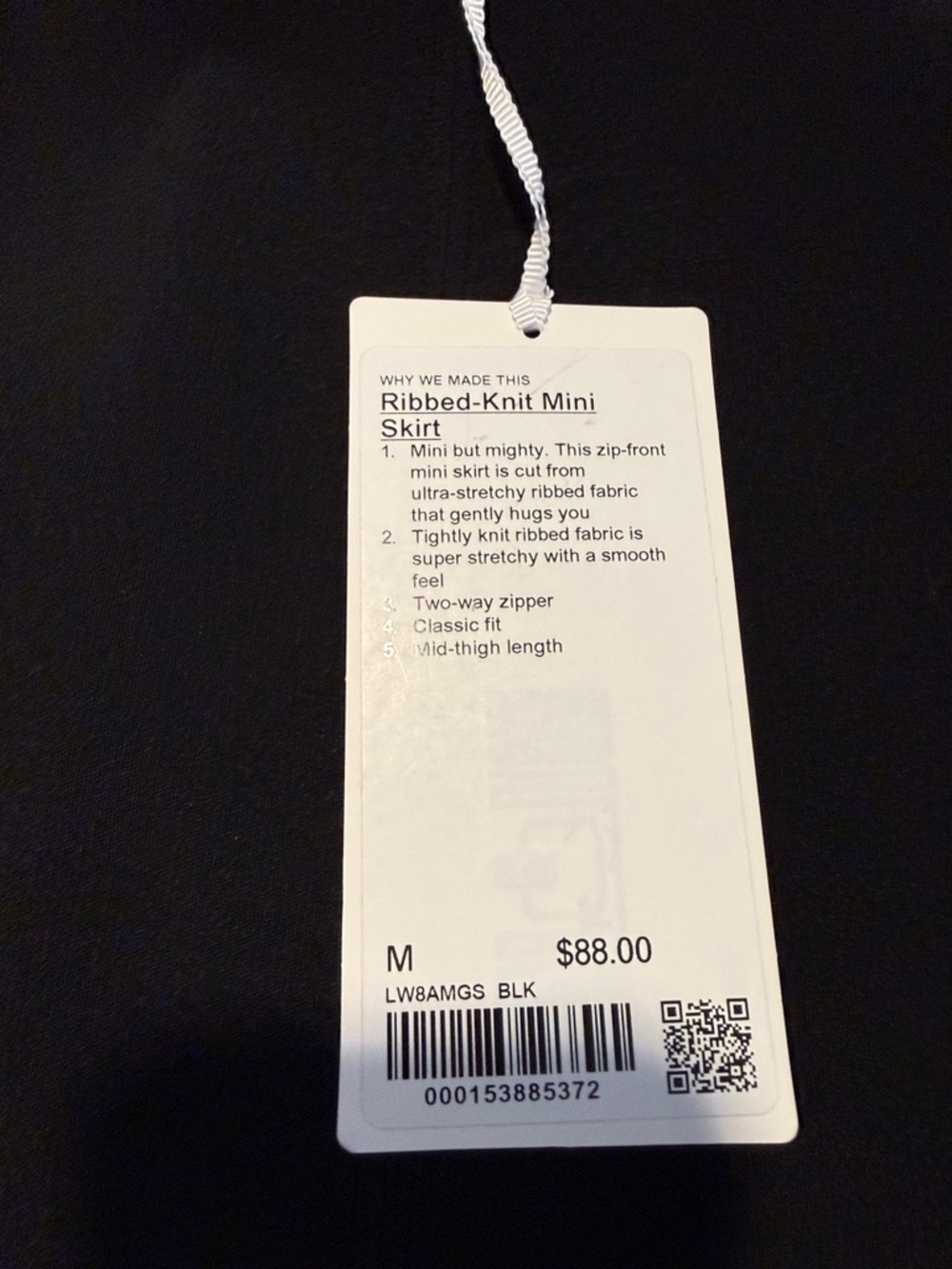 Lululemon Black Ribbed knit mini skirt - Picture 5 of 5